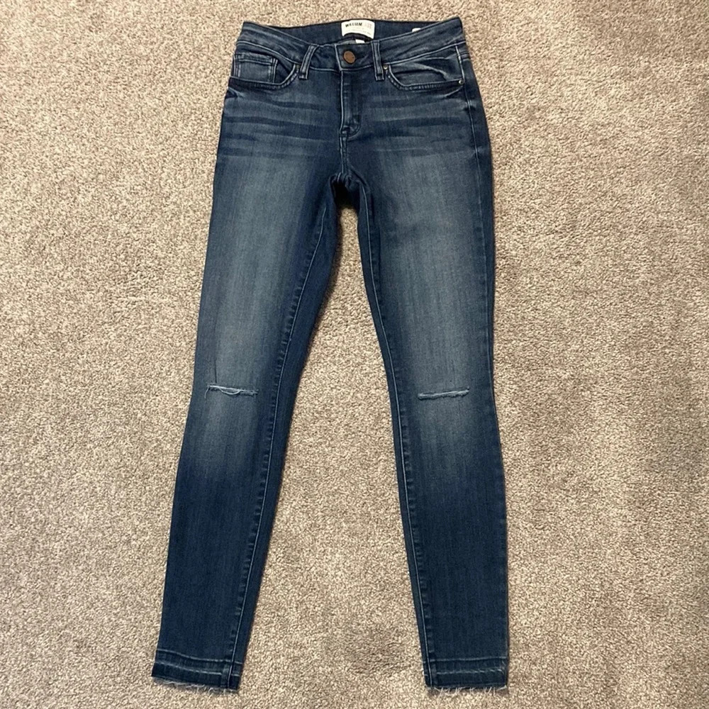 NWOT William Rast Raw Hem Ankle Skinny Jeans 25